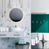 6 részes fürdőszoba szett – fehér bambusz fedéllel, modern minimalista design
