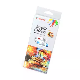   Yalong akrilfesték készlet 12x12 ml – élénk színek hobbi- és profi művészeknek