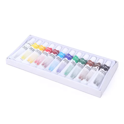 YaLong vízfesték készlet 12×12 ml – élénk akvarell festék tubusban