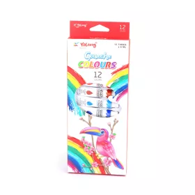   Yalong guache festék készlet 12x6 ml – élénk színek kreatív alkotáshoz