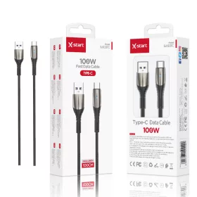 X-start 100W TYPE-C gyors adatkábel – 1 m, fekete