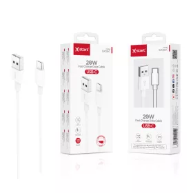   X-start 20W USB-C gyors töltésű adatkábel – 1 m, fehér