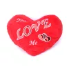 Valentin napi plüss szív 30 cm széles, 22 cm magas, You Love me feliratos párna