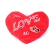 Valentin napi plüss szív 30 cm széles, 22 cm magas, You Love me feliratos párna