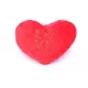 Valentin napi plüss szív 21 cm széles, 14 cm magas, LOVE feliratos (pirossal)