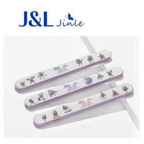   J&L egyenes körömreszelő 2 db /csomag 100/180 - avokádó mintás