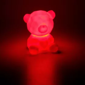   Mini maci LED világítással, fehér - 6 cm - Stílusos dekoráció és hangulatlámpa