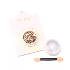   Nail Holo Glitter mix - csillámpor és hexagon glitter keveréke - pezsgő