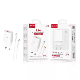   X-start R37C hálózati töltő USB-A–USB-C kábellel, 3,1 A, 1 m
