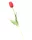 Gumi Tulipán szálas 40 cm - Piros
