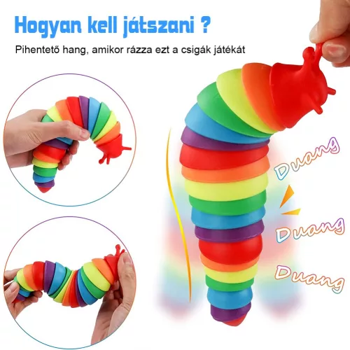 3D Vicces Rugalmas Csiga játék - Kék