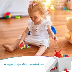 3D Vicces Rugalmas Csiga játék - Sárga