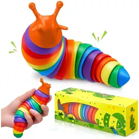 3D Vicces Rugalmas Csiga játék - narancssárga