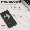 X-start fehér vezetékes sztereó fülhallgató mikrofonnal – 3,5 mm jack, 120 cm kábel, ergonomikus sport kialakítás