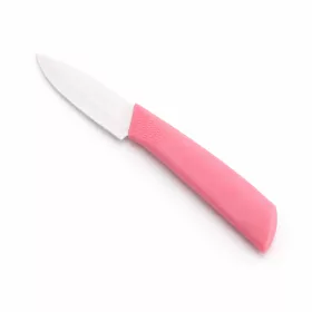   Rozsdamentes acél konyhakés 10 cm – rózsaszín ergonomikus markolattal, 8 cm pengével