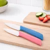 Rozsdamentes acél konyhakés 20 cm – rózsaszín ergonomikus markolattal, 10 cm pengével
