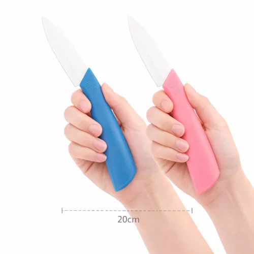 Rozsdamentes acél konyhakés 20 cm – kék ergonomikus markolattal, 10 cm pengével