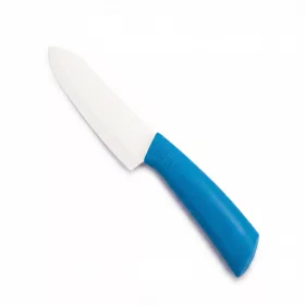   Rozsdamentes acél konyhakés – kék ergonomikus markolattal, 15 cm pengével