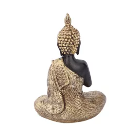   Fekete-arany Buddha szobor – 20 cm, modern műgyanta dekoráció