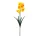 60 cm-es sárga szirmú cirmos nárcisz művirág keskeny hegyes levelekkel