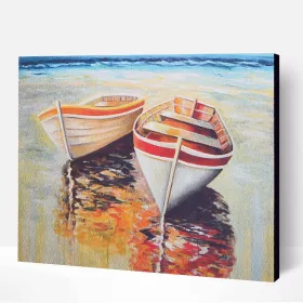 Festés Számok Szerint 50 x 65 cm - Csónak a tengeren