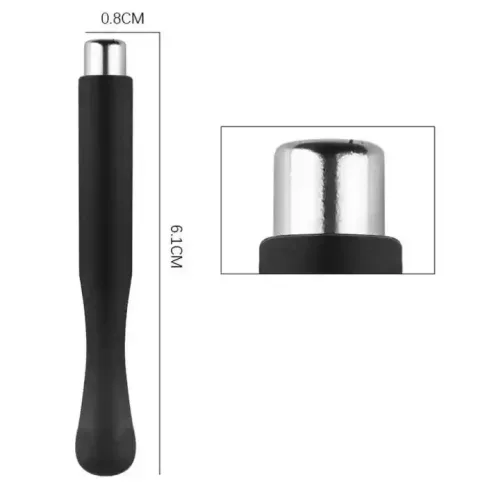 Cat Eye műkörmös henger alakú mágnes fekete műanyag foglalatban - 61 mm