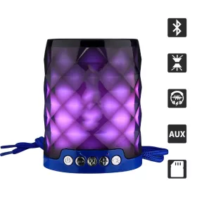   Hordozható vezeték nélküli Bluetooth hangszóró, Színes LED Világít TG-155 - Kék