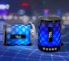 Hordozható vezeték nélküli Bluetooth hangszóró, Színes LED Világít TG-155 - Kék