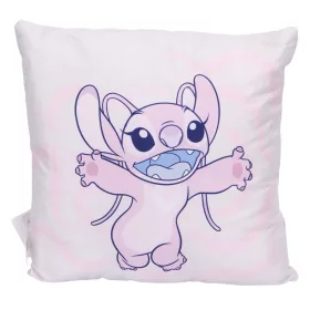   Disney Stitch gyerekpárna – fehér alapon, szív mintával, 38x38 cm