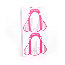 Műköröm sablon 24db - Lepke - Summer pink