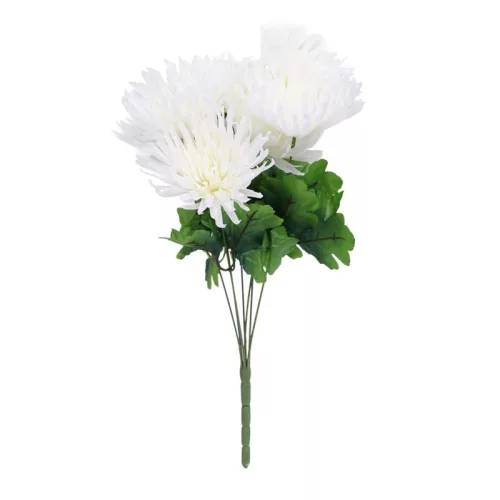  Krizantém csokor 7 fejes – 50 cm fehér