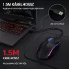 X-start vezetékes gamer egér RGB világítással – optikai USB egér, 1,5 m kábel, ergonomikus kialakítás