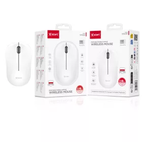   X-Start Vezeték Nélküli Egér 2.4GHz – Halk USB Wireless Mouse Laptophoz és PC-hez, Fehér
