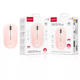   X-Start Vezeték Nélküli Egér 2.4GHz – Halk Kattintású USB Wireless Mouse Laptophoz és PC-hez, Rózsaszín