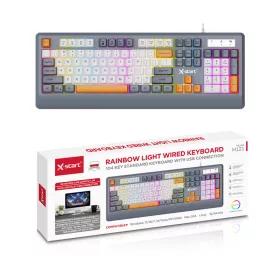   X-start M121 vezetékes billentyűzet RGB szivárvány háttérvilágítással – 104 gombos USB keyboard
