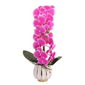   Elegáns pink orchidea kerámiakaspóban – 2 szálas művirág dekoráció  60 cm