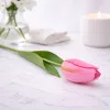 62 cm-es Élénk Rózsaszín Selyem Tulipán – Élethű Hosszú Szárú Művirág Dekoráció
