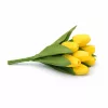 Prémium mesterséges tulipán virágcsokor 35 cm – 9 szálas citromsárga tulipán dekorációs művirág csokor