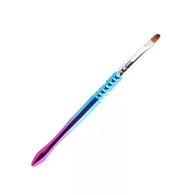   Torch körömépítő ecset szett 3 darabos különböző fejes ecsettel, ombre nyéllel (zselé, porcelán)