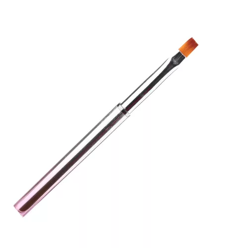 Torch körömépítő ecset szett 3 darabos, metál ombre nyéllel különböző fejekkel (zselé, porcelán)