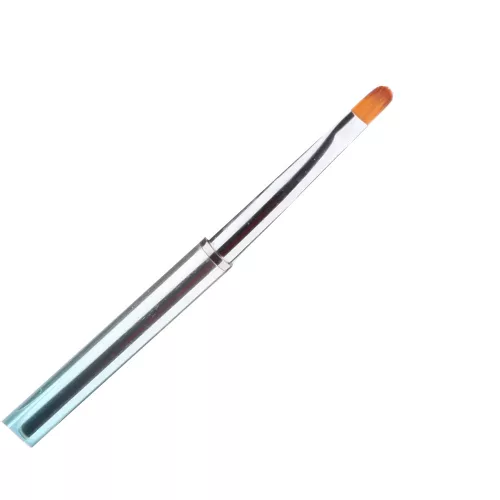 Torch körömépítő ecset szett 3 darabos, metál ombre nyéllel különböző fejekkel (zselé, porcelán)