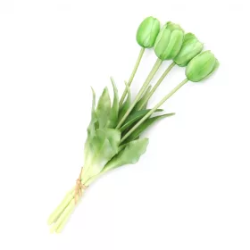 Gumi Tulipán csokor 5 szálas 40 cm - Zöld