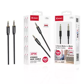 X-start YPX010 3,5 mm AUX audio kábel, 4 pólusú, 1 m