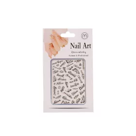 Nail-Art köröm matrica - fekete