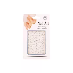 Nail-Art köröm matrica - ezüst