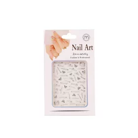 Nail-Art köröm matrica - ezüst
