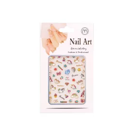 Nail-Art köröm matrica - színes