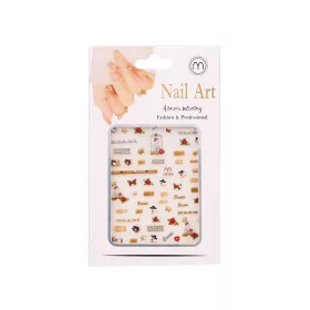 Nail-Art köröm matrica - színes