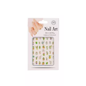 Nail-Art köröm matrica - színes