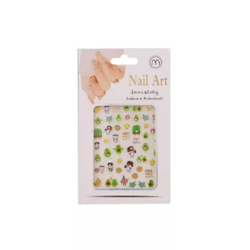 Nail-Art köröm matrica - színes